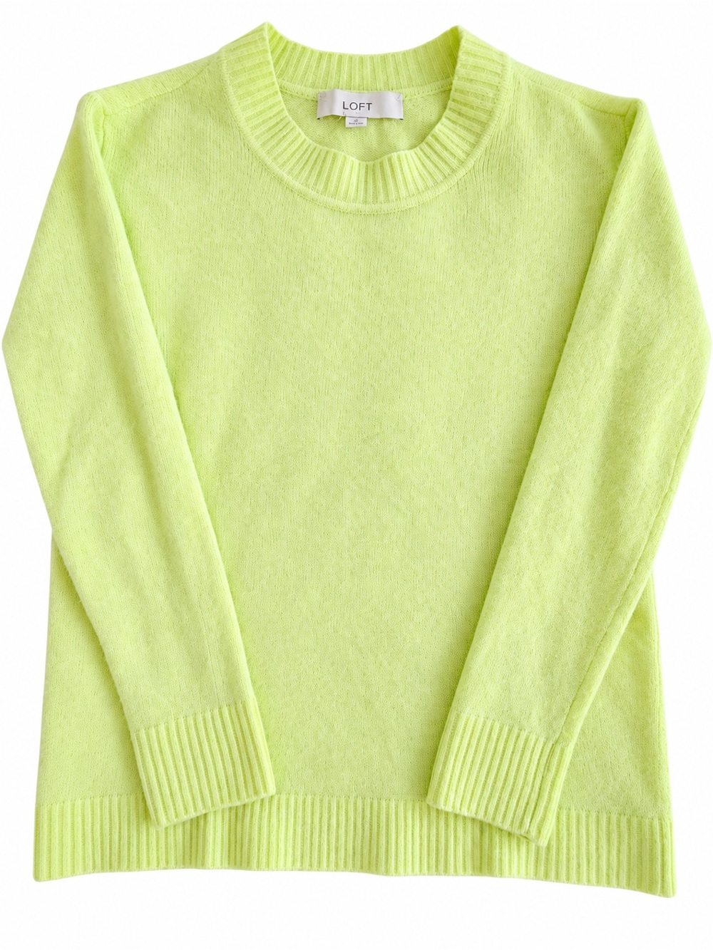 LOFT Crewneck Pullover Sweater kiwi green size XS